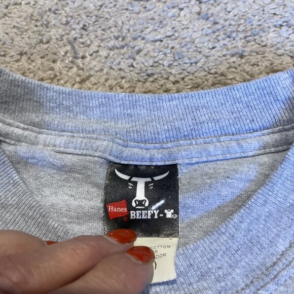 Vintage 90s Alaskan Highway T Shirt Men's Size Large Gray Alaska Map Souvenir - Picture 6 of 11